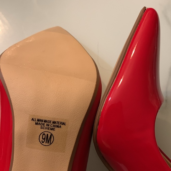 Women’s Y-not? Red scheme pumps. - Picture 8 of 13